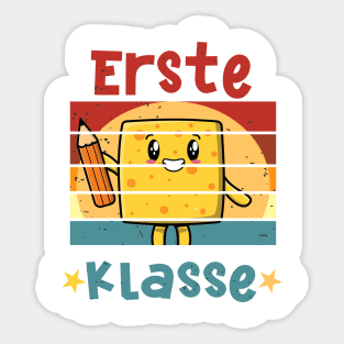 1. Klasse Kawaii Erste Klasse Schulbeginn T shirt Sticker